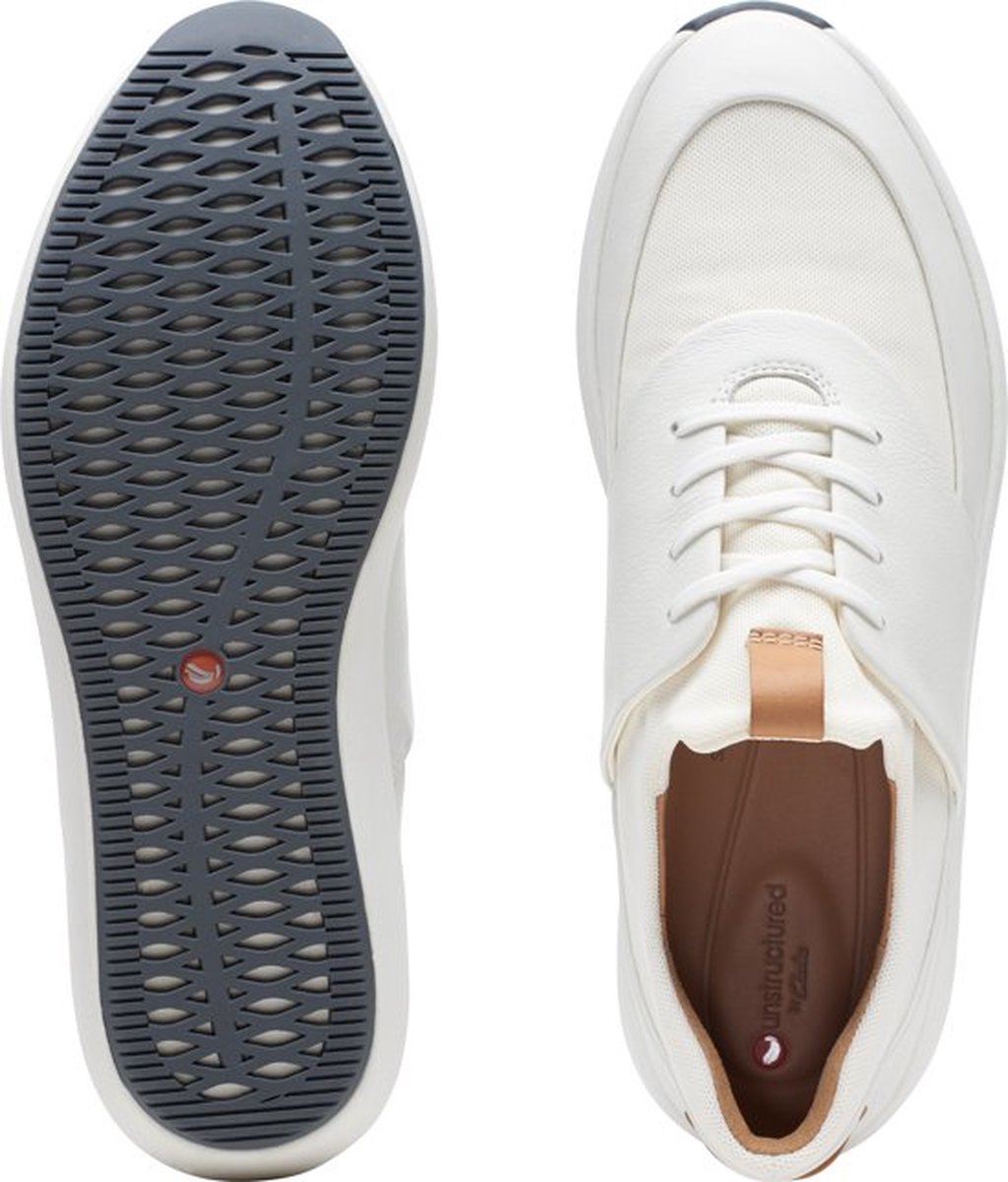 Clarks Un Rio Strap dames Sneaker Schoenen, wit leer. , 39 EU