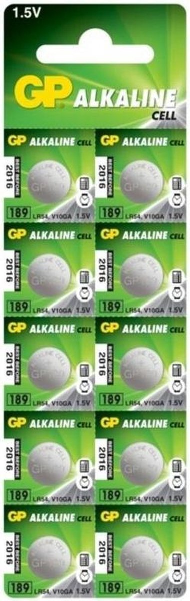 GP Batteries LR54 - Alkaline Knoopcel Batterij - 1.5 V - 10st