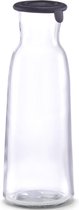 1x Glazen karaffen met siliconen deksel 1000 ml - Keukenbenodigdheden - Tafel dekken - Koude dranken serveren - Karaffen/schenkkannen met dop