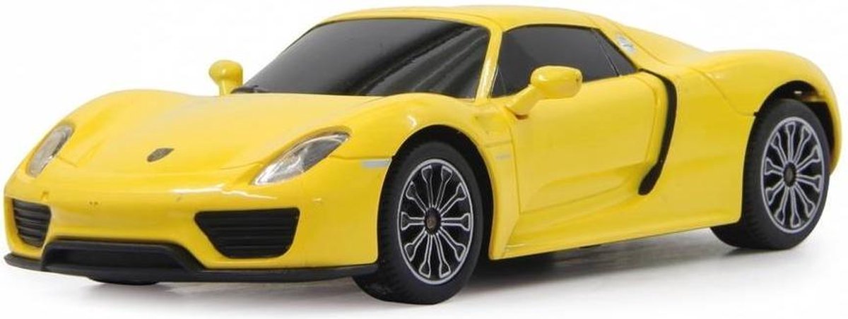 Welly Porsche 918 Spyder - Geel modelauto schaalmodel - 1/43