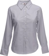 Fruit Of The Loom Vrouwen Dames-Fit Oxford-shirt Lange Mouwen (Oxford Grijs)