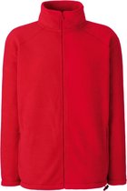 Fruit Of The Loom Heren Volle Ritssluiting Buiten Fleece / Top (Rood)