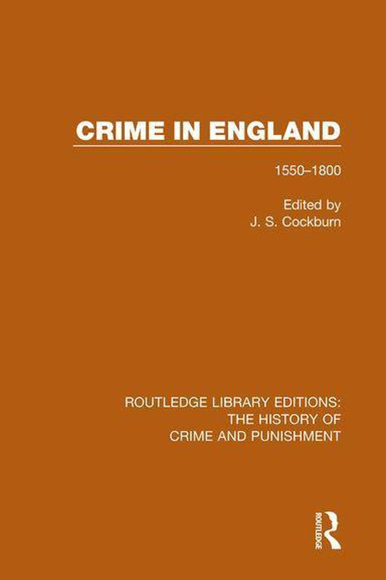 Routledge Library Editions: The History of Crime and Punishm ... - cover