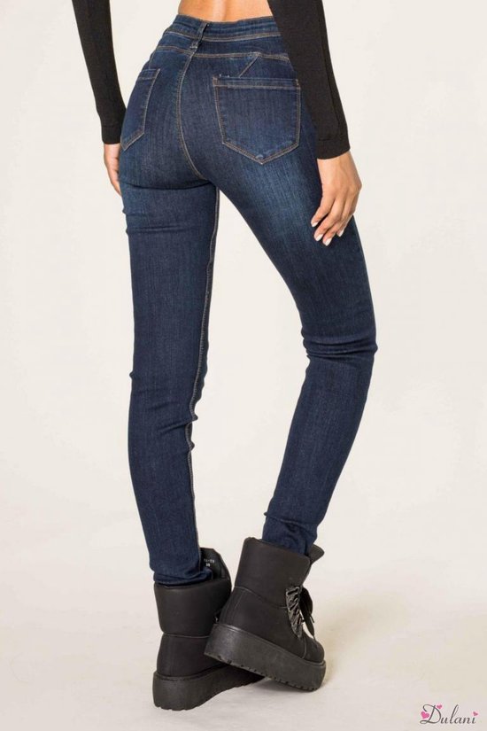 Broek Dulani Push-up donkerblauw jeans | bol.com