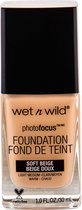 Wet n Wild - Photo Focus Foundation Fond de Teint - Makeup 30 ml Soft Beige (L)
