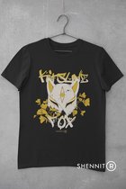 Kitsune Fox Anime Vos Neko Kawaii T-Shirt | Cadeau voor Otaku en Weeb | Japan Culture Merchandise | Urban Geekchic Style | Zwart Maat M