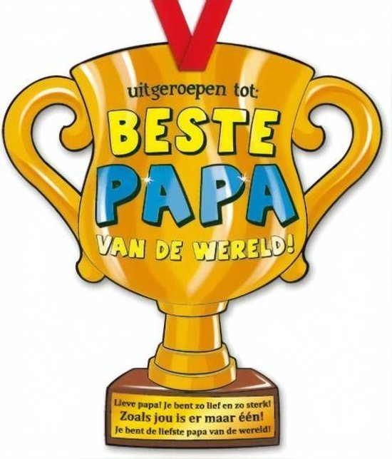 Injectie deuropening Rand Paper Dreams Trofee Beste Papa Van De Wereld! 33 Cm Karton Goud | bol.com