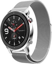 Milanees Smartwatch bandje - Geschikt voor  Xiaomi Amazfit GTR Milanese band - zilver - 42mm - Horlogeband / Polsband / Armband