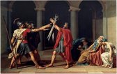 De eed van de Horatii, Jacques-Louis David - Foto op Forex - 150 x 100 cm