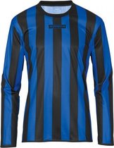 Masita | Sportshirt Barça Lange Mouw Dames & Heren Shirt Licht - Stevig - 100% Polyester - BLACK/ROYAL BLU - 140