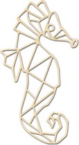 Decoratief Beeld - Geometrisch Zeepaard Dieren - Hout - Hout-kado - 55 X 30 Cm