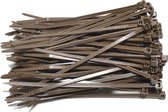 Kabelbinders 2,5 x 100 mm   -   bruin   -  zak 100 stuks   -  Tiewraps   -  Binders