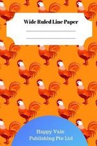 Cute Chicken Theme Wide Ruled Line Paper