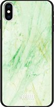 iPhone Xs Max Hoesje TPU Case - Pistachio Marble #ffffff