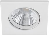 LED Spot - Inbouwspot - Trion Paniro - Vierkant 5W - Dimbaar - Warm Wit 3000K - Mat Wit - Aluminium - 80mm - BES LED