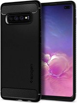 Hoesje Samsung Galaxy S10 Plus - Spigen Rugged Armor Case  - Zwart