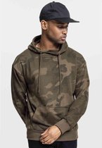 Urban Classics - High Neck Camo Hoodie/trui - L - Groen