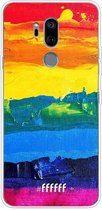 LG G7 ThinQ Hoesje Transparant TPU Case - Rainbow Canvas #ffffff