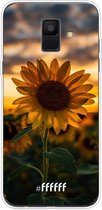 Samsung Galaxy A6 (2018) Hoesje Transparant TPU Case - Sunset Sunflower #ffffff