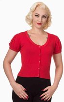 Dancing Days Cardigan -L- Short Plain Rood