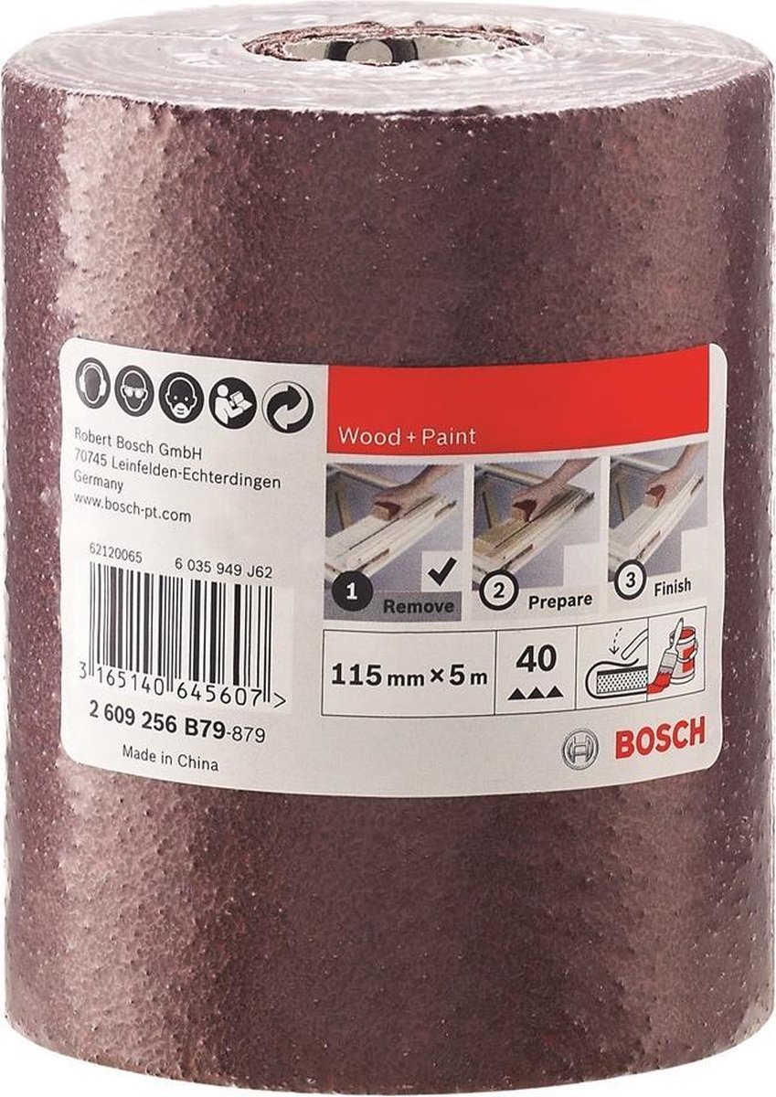 Bosch schuurrol hout 115 mm x 5 m - korrel 40