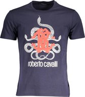 Roberto Cavalli T-shirt Blauw L Heren