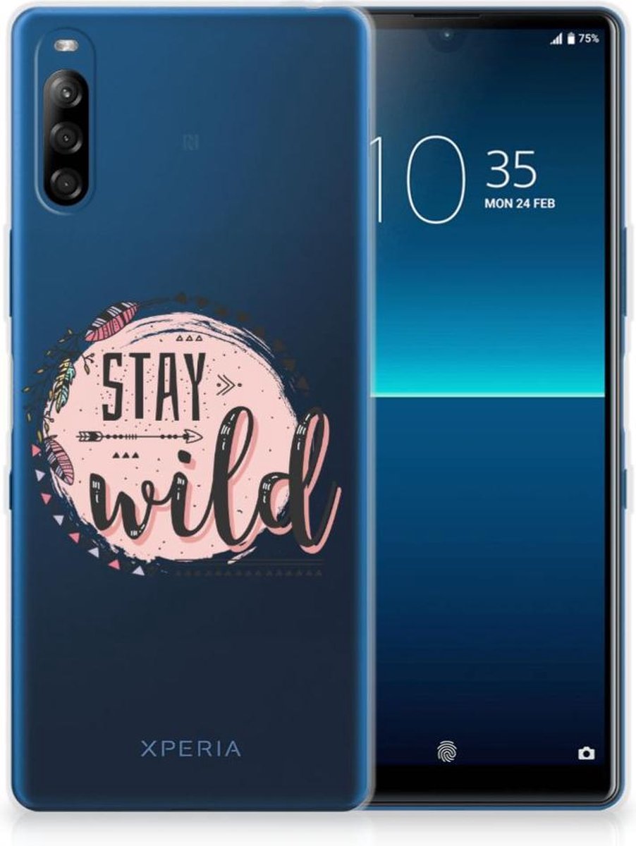 TPU Hoesje voor Sony Xperia L4 Telefoonhoesje met Naam Boho Stay Wild