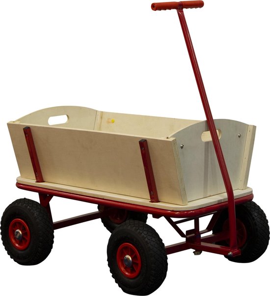 Sunny Billy Beach Wagon Bolderkar Rood Blank hout 94 x 61 x 97 Cm Sunny Billy Beach Wagon Bolderkar Rood Blank hout 94 x 61 x 97 Cm