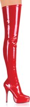 Pleaser Plateau overknee Laarzen -45 Shoes- INDULGE-3000 US 14 Rood