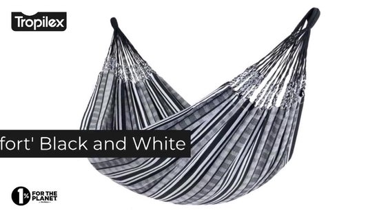 Hamac Double ' Comfort' Noir White - Zwart