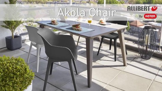 Allibert - Akola - Chaise de table - 2 pièces - Matière synthétique -  Graphite | bol.com