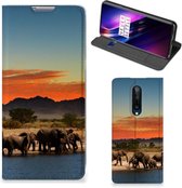 Telefoon Hoesje OnePlus 8 Wallet Book Case Olifanten