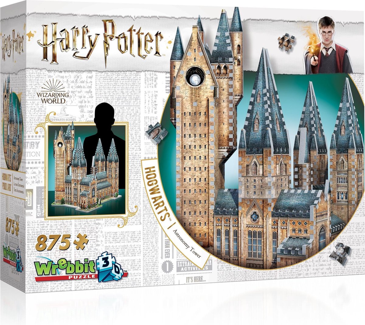 Hogwarts Astronomy Tower - Wrebbit 3D Puzzel - Harry Potter - 875 Stukjes - wrebbit
