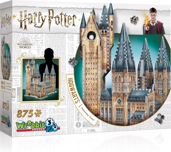 banner demonstratie Reinig de vloer Hogwarts Astronomy Tower - Wrebbit 3D Puzzel - Harry Potter - 875 Stukjes |  bol.com
