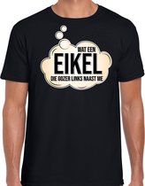 Wat een eikel die gozer links naast me - feest fun tekst t-shirt - zwart - voor heren - fun tekst / shirt / outfit 2XL