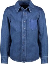 Seven-One-Seven Jongens blouses Seven-One-Seven Henky Long Sleeves shirt met contra denim blue 134/140