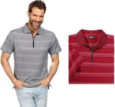 Poloshirt gestreept, kleur rood, maat L