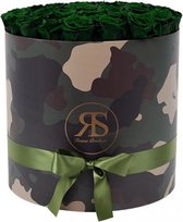 Flowerbox Longlife Rihanna groen - Ruim assortiment aan Luxe & Handgemaakte cadeaus - Verras op een speciale manier - 2 jaar houdbare rozen!