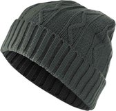 MSTRDS - Beanie Cable Flap charcoal one size Beanie Muts - Grijs