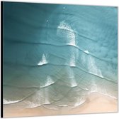 Dibond –Strand van Bovenaf-50x50 Foto op Aluminium (Met ophang)
