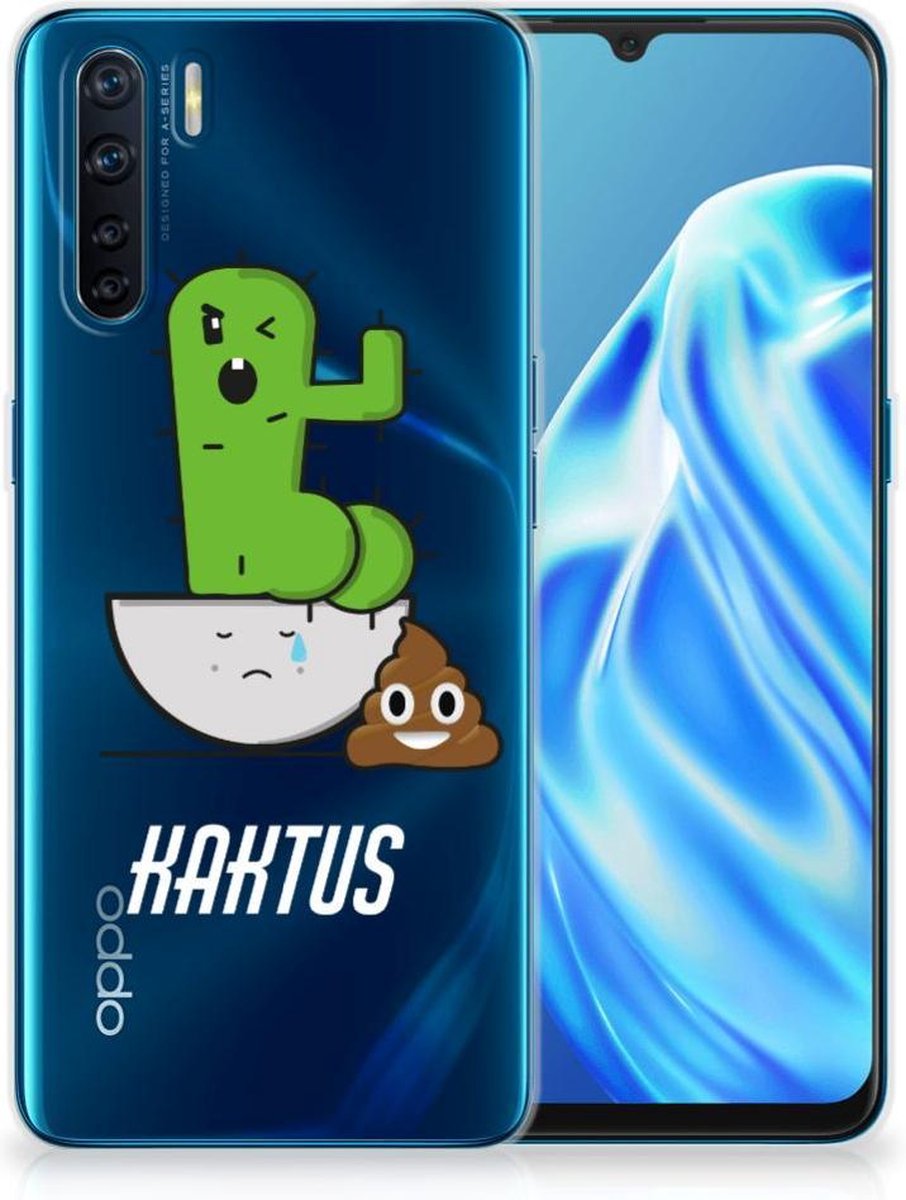 OPPO A91 Telefoonhoesje met Naam Cactus Poo