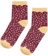 Yes Studio Sokken Donut Katoen Bruin/roze One-size
