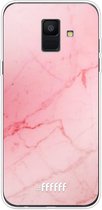 Samsung Galaxy A6 (2018) Hoesje Transparant TPU Case - Coral Marble #ffffff