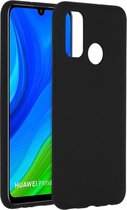 Accezz Liquid Silicone Backcover Huawei P Smart (2020) hoesje - Zwart
