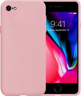 iPhone 8 Hoesje Case - iPhone 8 Case Hoesje Siliconen - iPhone 8 Hoes Back Cover - Licht Roze