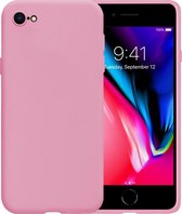 Hoesje Geschikt voor iPhone 7/8 Hoesje Siliconen Case - Hoes Geschikt voor iPhone 7/8 Hoes Siliconen - Roze