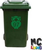 Kliko Sticker / Vuilnisbak Sticker - Nummer 97 - 17 x 22 - Groen