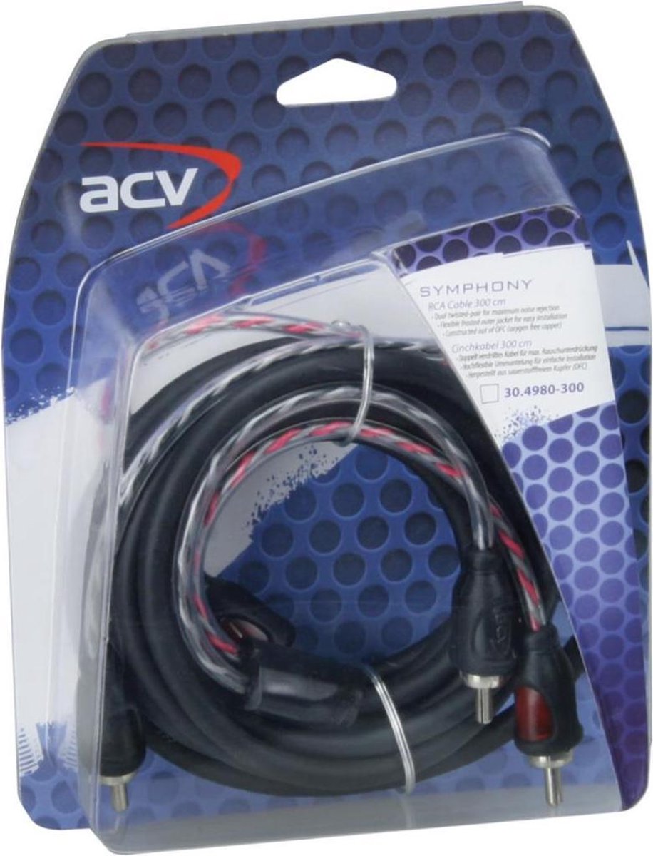ACV 30.4980-300 audio kabel 3 m 2 x RCA Meerkleurig