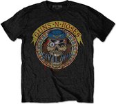 Guns N' Roses Heren Tshirt -2XL- Skull Circle Zwart