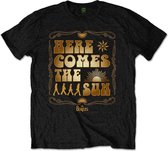 The Beatles Heren Tshirt -M- Here Comes The Sun Zwart